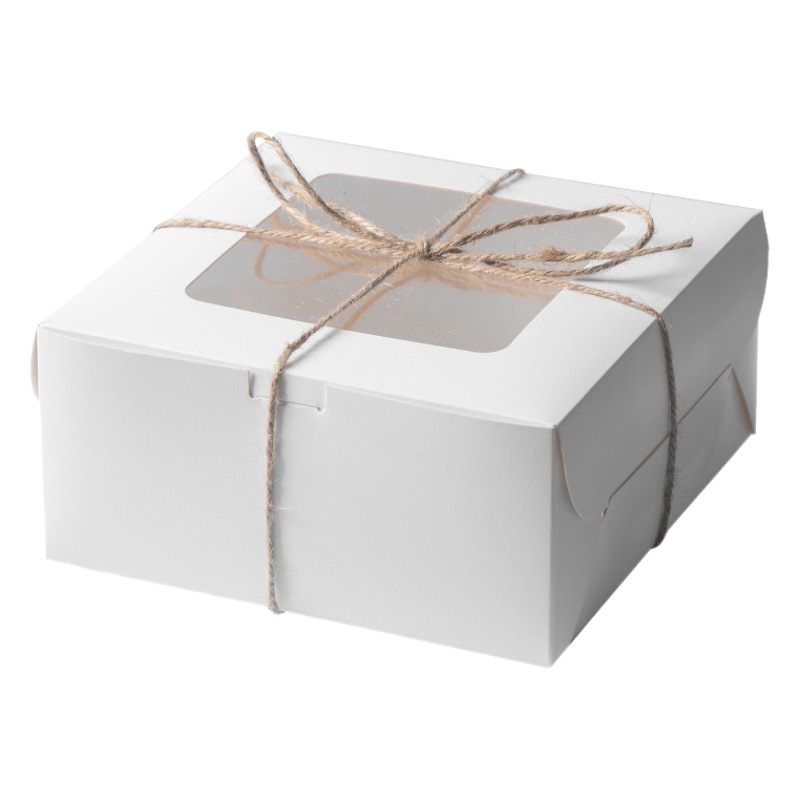 6-inch Basque cake box 6-inch Basque oil paper tray packaging cheese cake Qi Feng packaging western point box
