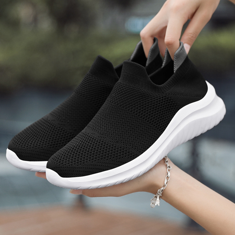 Picture of Women's Shoes Autumn New Couple Fly Knit Socks Mesh Shoes Trendy Fashion Casual Sports Shoes Women's Running Shoes