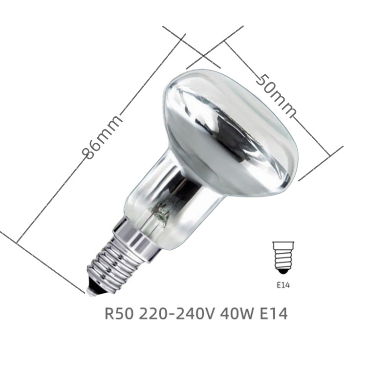 Picture of Lava Melt Wax Lamp Heating Bulb Us Standard R39E14E17 Reflective Spotlight Heating Bulb Cross-Border Best-Selling Set