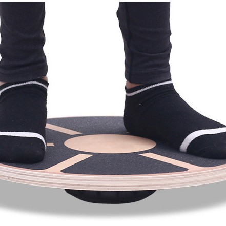 Picture of Wooden balance board fitness balance plate children's non-slip balance trainer balance yoga pedal for adults