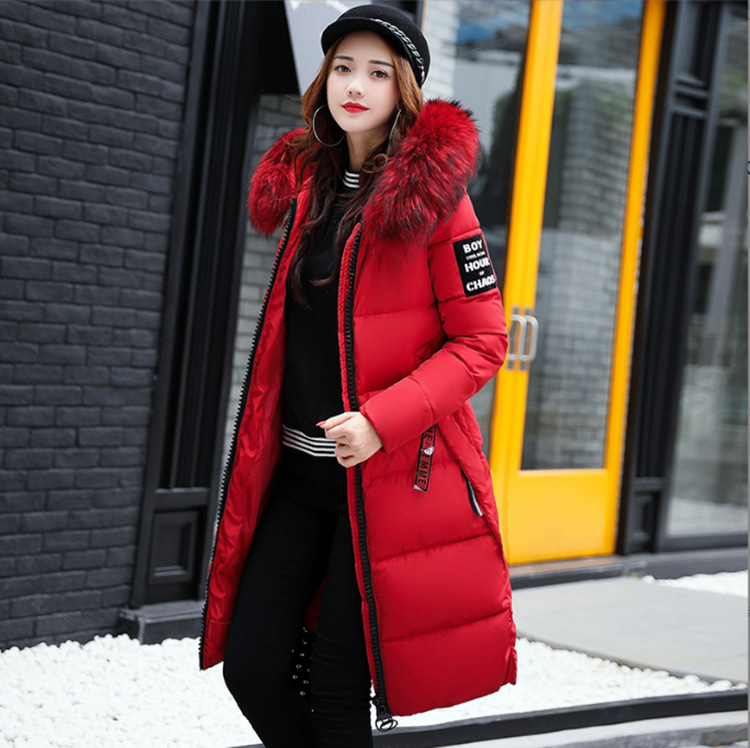 Picture of 2025 New Autumn and Winter Korean Style Slim Cotton Coat for Women Mid-Length Fashionable Large Fur Collar Thickeneded down Cotton Coat for Women