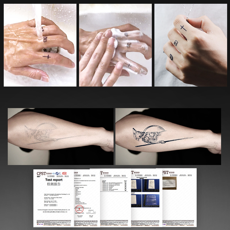 Picture of European and American Flower Arm Herbaceous Tattoo Sticker Men's Waterproof Women's Long-lasting Arm Advanced Sense Simulation Tattoo Semi-permanent Scar Covering