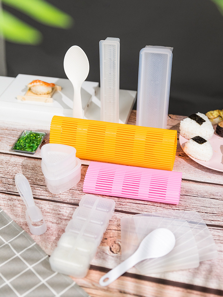 Making Sushi Mold Tools Full Set of Sushi Artifact Set Seaweed Porphyra Wrapped Rice Grinding Tools Rice Ball Roll Rice Material Package