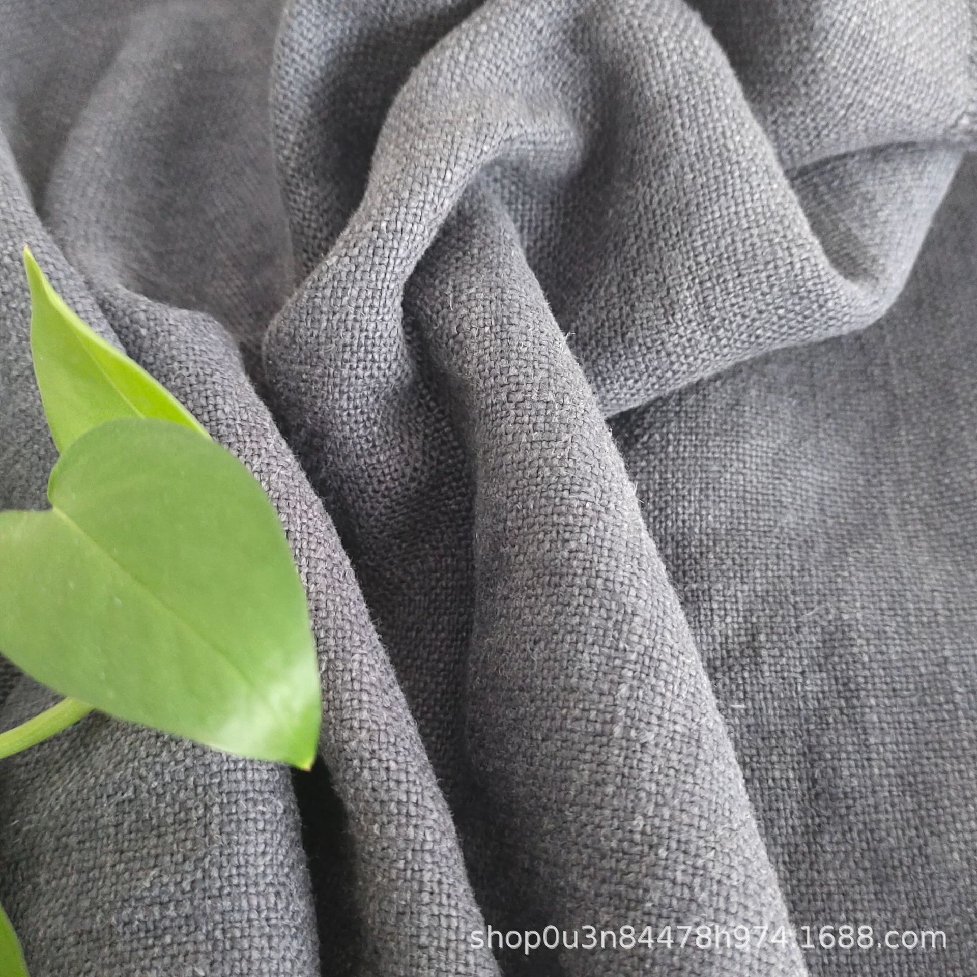 Picture of Pure Linen Sofa Textured Fabric Enzyme Washing Coating Dyeing Thick 500GSM Above Pure Linen