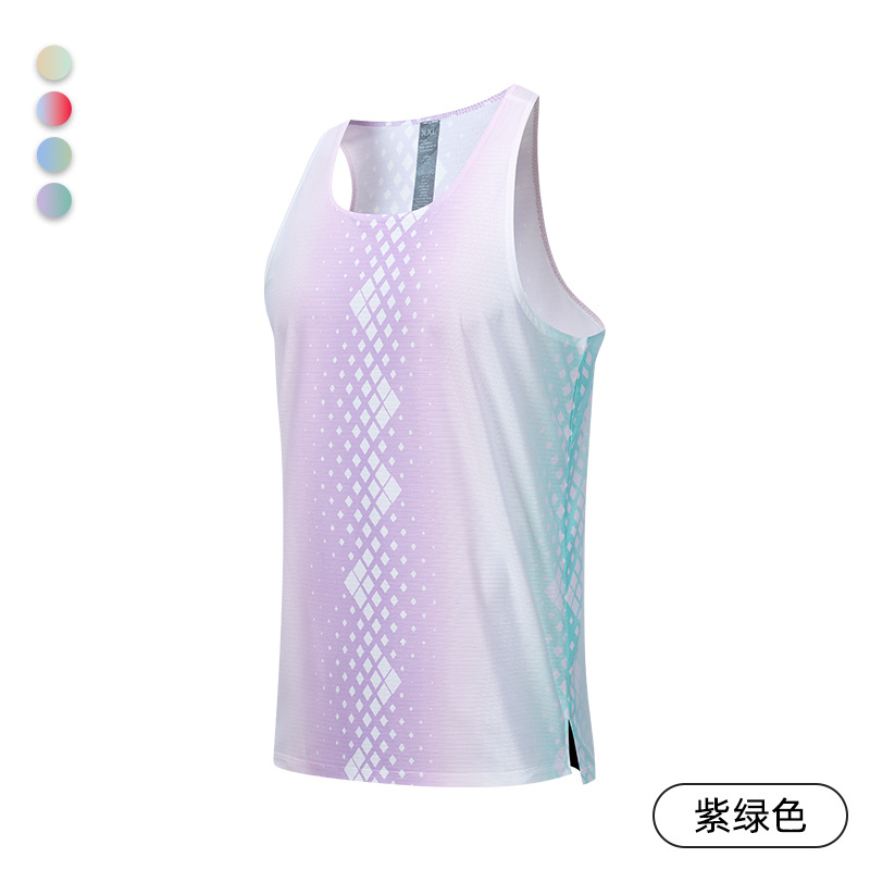 Picture of Summer New Men's Sleeveless Printed Fitness Running Vest Cross-Border Domestic Sales Breathable Lightweight Quick-Drying Sports Vest