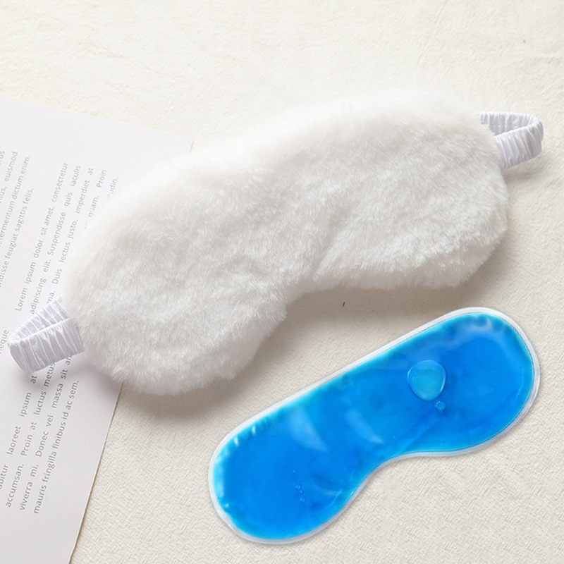 Picture of Rabbit Fur Blackout Sleep Eye Mask, Breathable, Skin-Friendly Plush Eye Mask, Autumn and Winter Ice Pack Style, Cute Home Eye Mask Wholesale