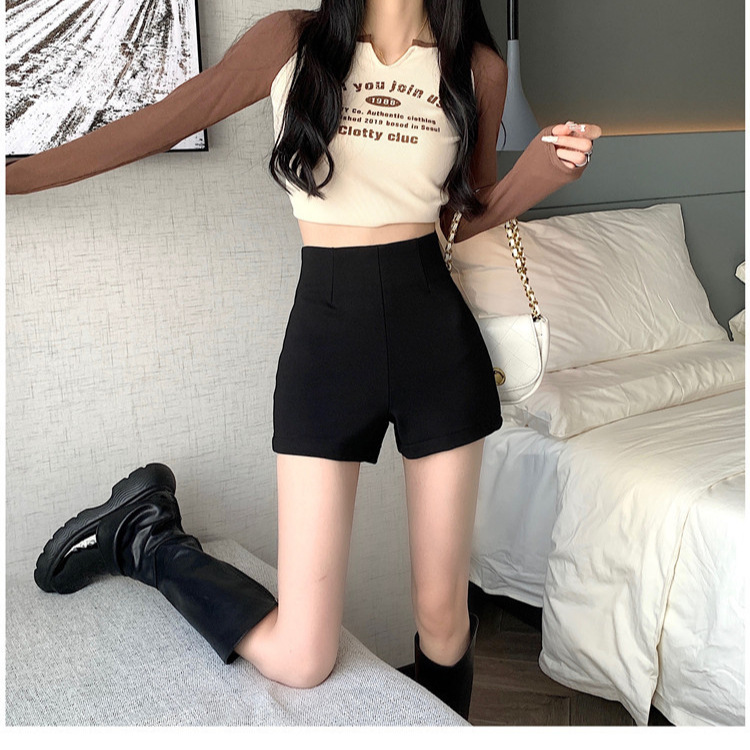 Picture of 2023 New Cyber Celebrity Sexy High Waist Slimming Bag Hip Large Size Slimming Elastic Pole Dance Shorts Women's Summer Hot Pants