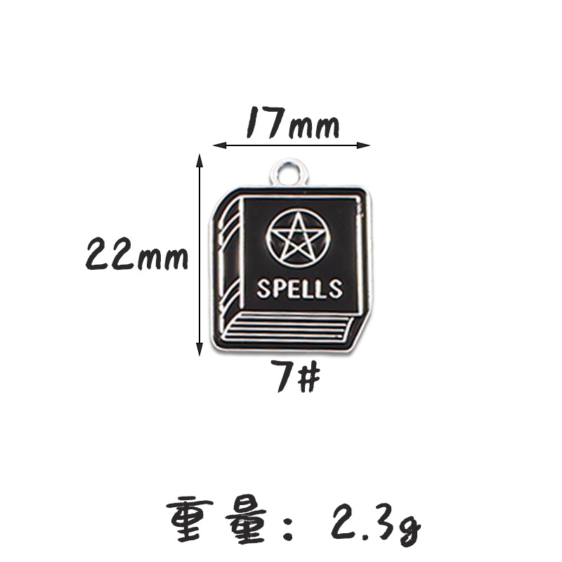 Picture of Halloween Skull Butterfly Card Moon Star DIY Handmade Jewelry Accessories Alloy Drop Oil Pendant Earrings Pendant