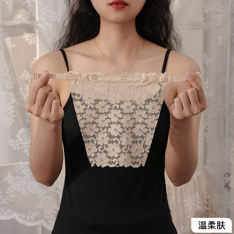 Picture of A variety of flower-shaped chest lace single-layer double-layer anti-running light leakage tube top breast covering breast cloth one-piece anti-light leakage