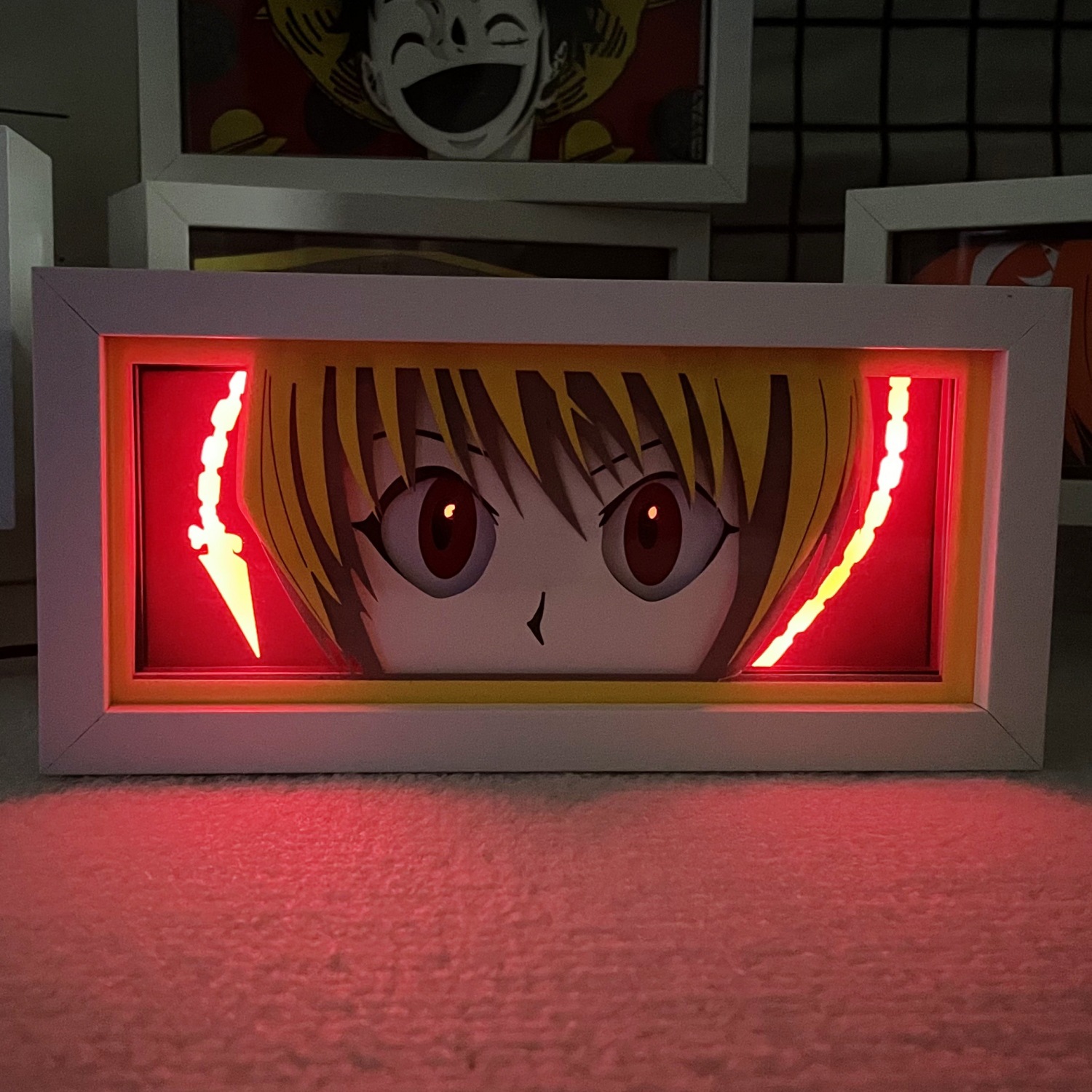 Full-time Hunter Animation Paper Carving Lamp Paper Cutting Frame Lamp Qixisuo Surrounding Lighting Painting to Send Friends Birthday Gifts