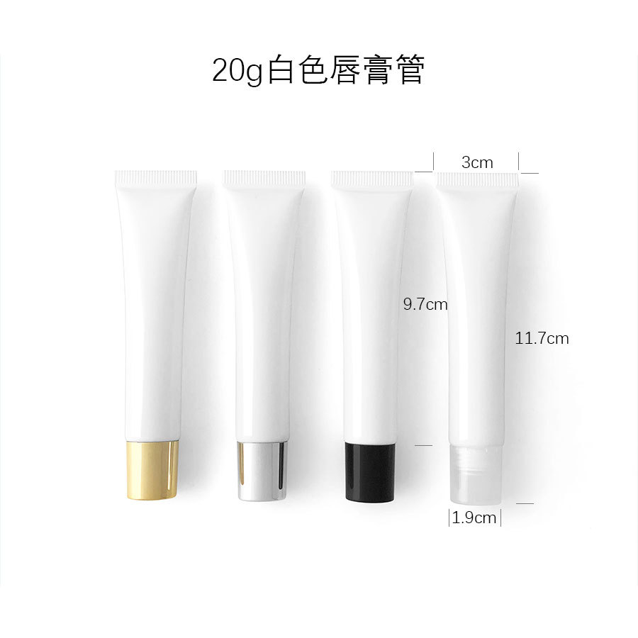 Picture of [Spot] 10g15g20g transparent white lipstick hose cosmetic hose packaging empty bottle lip gloss packaging