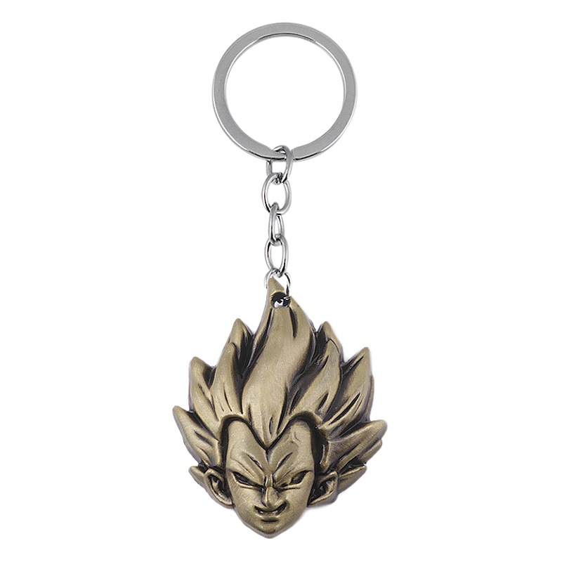 Animation Peripheral Dragon Ball Saiyan Goku Vegeta Keychain Metal Cartoon Character Mask Gift Pendant