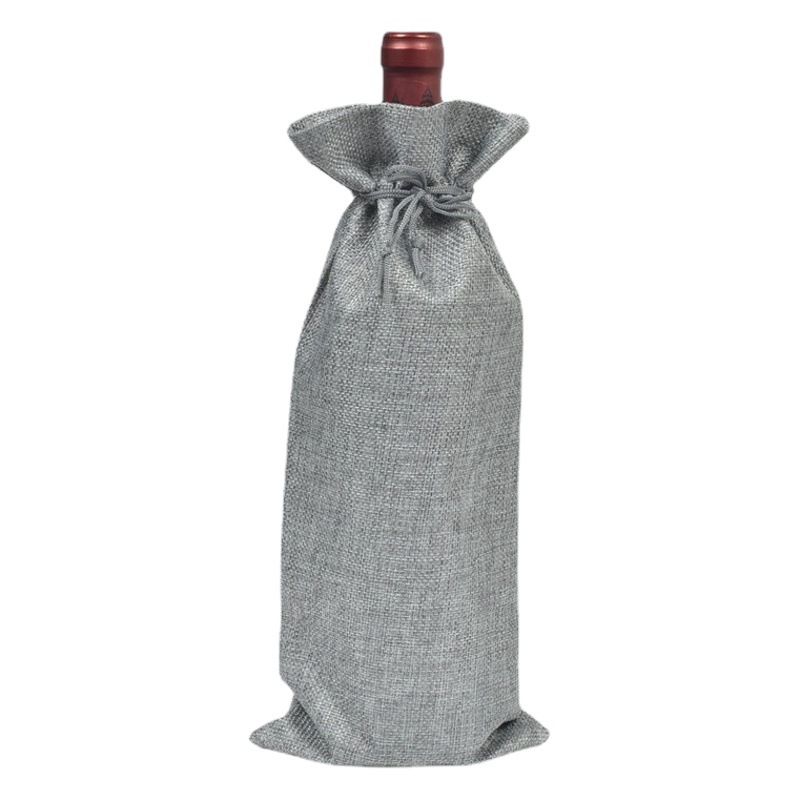 Linen red wine bag red wine blind tasting bag wine gift bag wine bottle cover linen rice bag bundle packaging bag