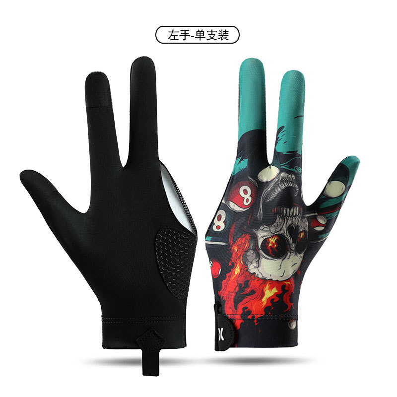 Picture of Billiards Gloves with Three Fingers Leaking for Left and Right Hands, Single Smooth Elastic Ice Silk Breathable Non-Slip Thin Billiards Gloves for Men and Women