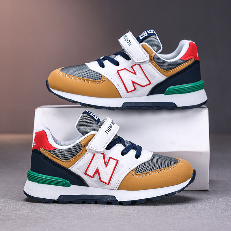 New autumn boys' sneakers mesh non-slip and wear-resistant children's sneakers fashion cross-border student sneakers trend