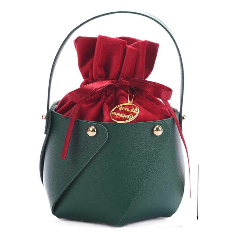 Christmas Creative Apple Packaging Box Christmas Eve Apple Candy Gift Box Split Leather Portable Apple Packaging