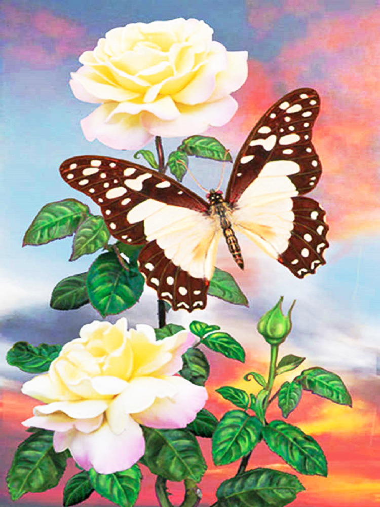 Picture of 5D Diamond painting full diamond landscape diamond embroidery diy round diamond cross stitch diy stick Diamond painting living room bedroom decorative painting