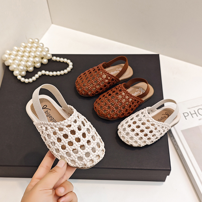 Baby Shoes Summer Girls' Sandals Baby Girl's Woven Shoes 01 Years Old Baby Soft Bottom Toddler Shoes Summer Children's Shoes