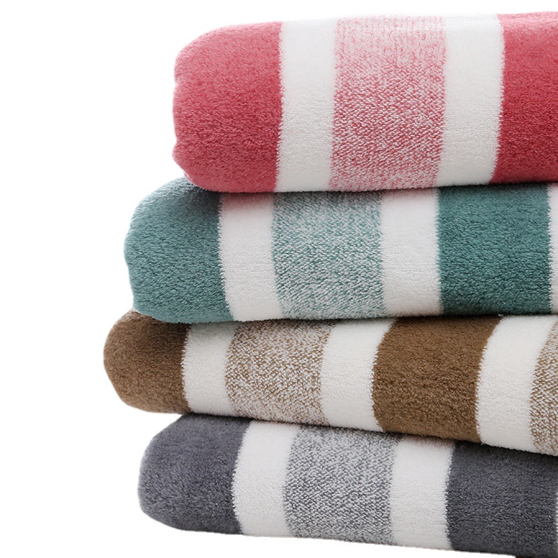 Picture of Polyester Brocade Wide Thickened Absorbent Wrap Skirt Bathrobe Fleece Fabric Double-sided Pajamas Blanket Home Clothes Coral Fleece Fabric