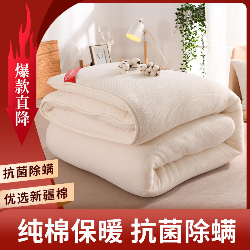 Picture of Xinjiang cotton quilt cotton tire cotton quilt cotton quilt Core Four Seasons universal winter quilt student mattress unit dormitory mat wholesale