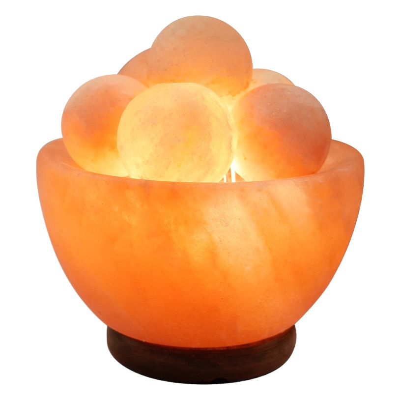 Himalayan salt lamp cornucopia mineral table lamp living room fortune lamp bedroom lamp bedside atmosphere lamp nightlight