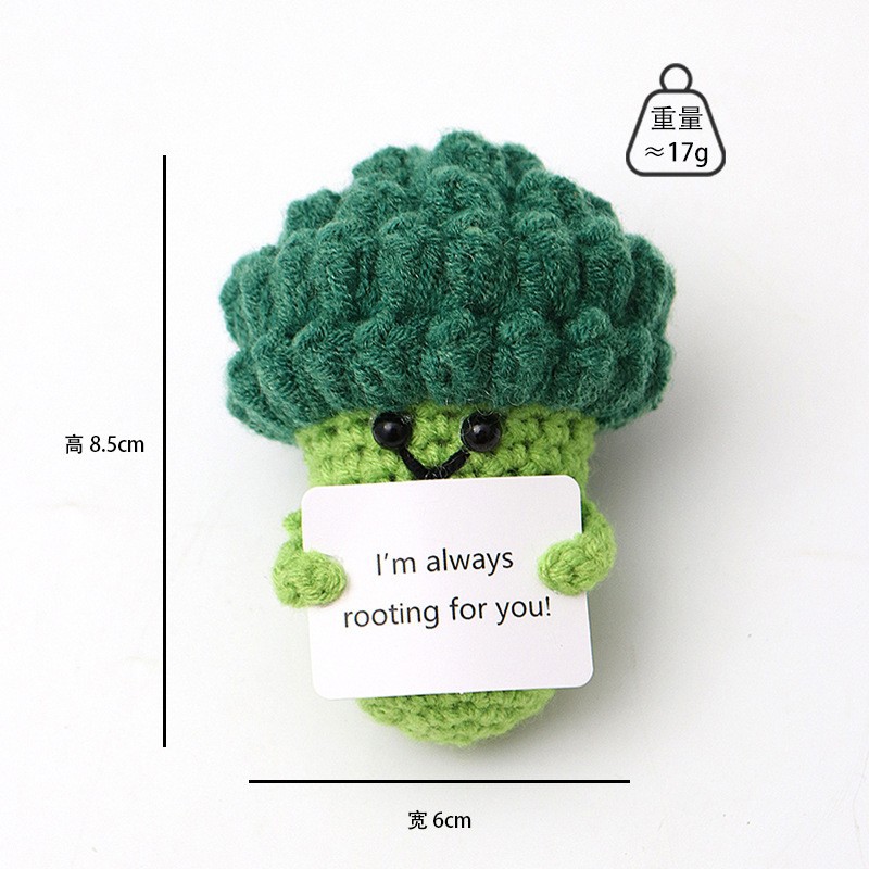 Picture of Cross-Border Hot-Selling Wool Crochet Positive Energy Potato Knitted Wool Cucumber Positive Energy Wool Crocheted Doll Finished Product