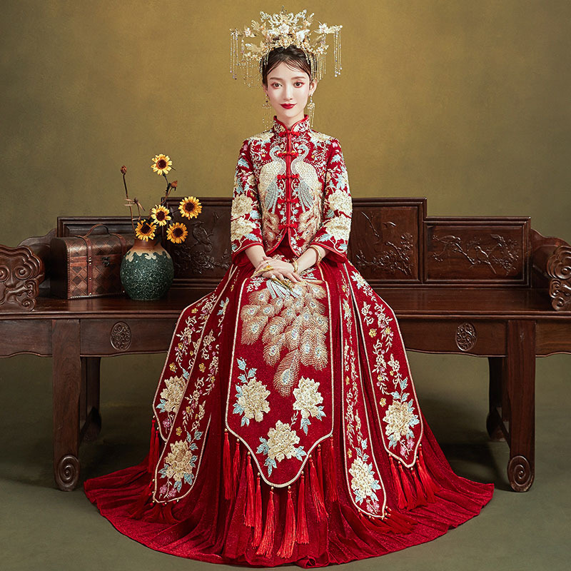 Picture of Large size Xiuhe clothing bride 2023 new autumn and winter wedding Xiuhe clothing summer thin 200kg fat MM slim