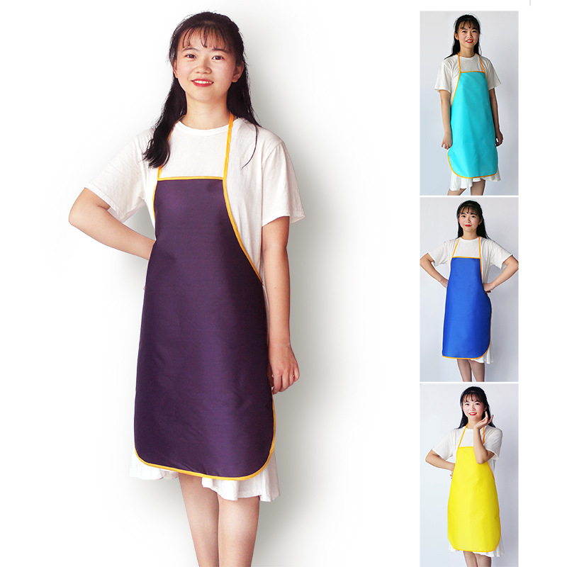 Picture of Manufacturer Wholesale Printed Advertising Waterproof Apron Custom Logo Pure Cotton Kitchen Promotion Adult Apron Labor Protection Apron