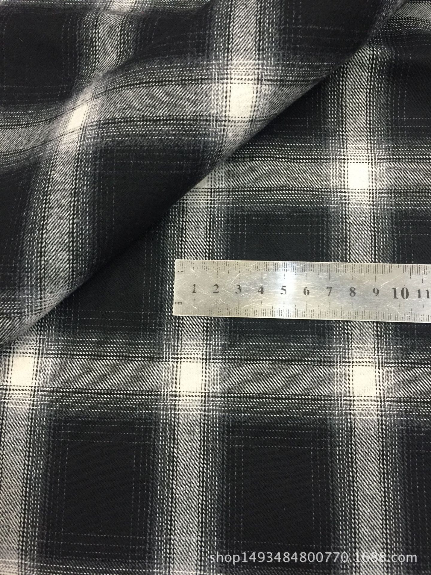 Picture of Autumn new twill sanding shirt fabric yarn-dyed plaid children's clothing men's shirt fabric
