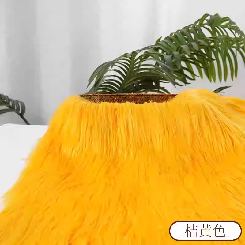 Picture of Falling Wool Plush Fabric 9cm Beast Dress Beast Hair Long Hair Roll Bundle Fried Hair Long Hair Hand-made Cotton Doll DIY