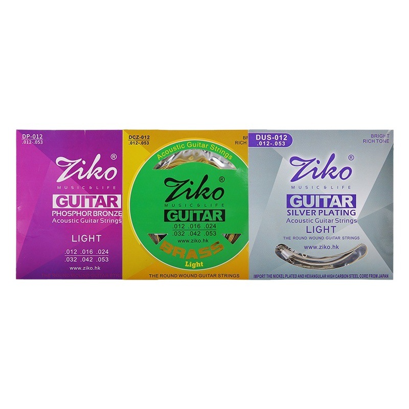 Leo ZIKO Strings Wood Guitar Strings Ballad 1-6 Strings Full Set Strings Beginner Strings Accessories Brass Strings Genuine Strings