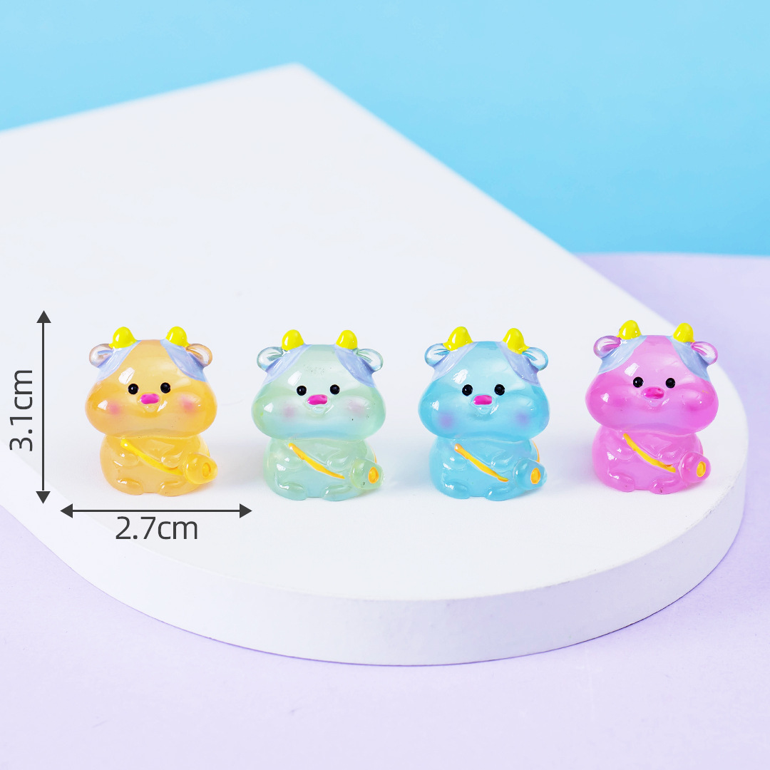Picture of Micro landscape creative cute luminous twelve zodiac animal doll decoration accessories car desktop small ornaments