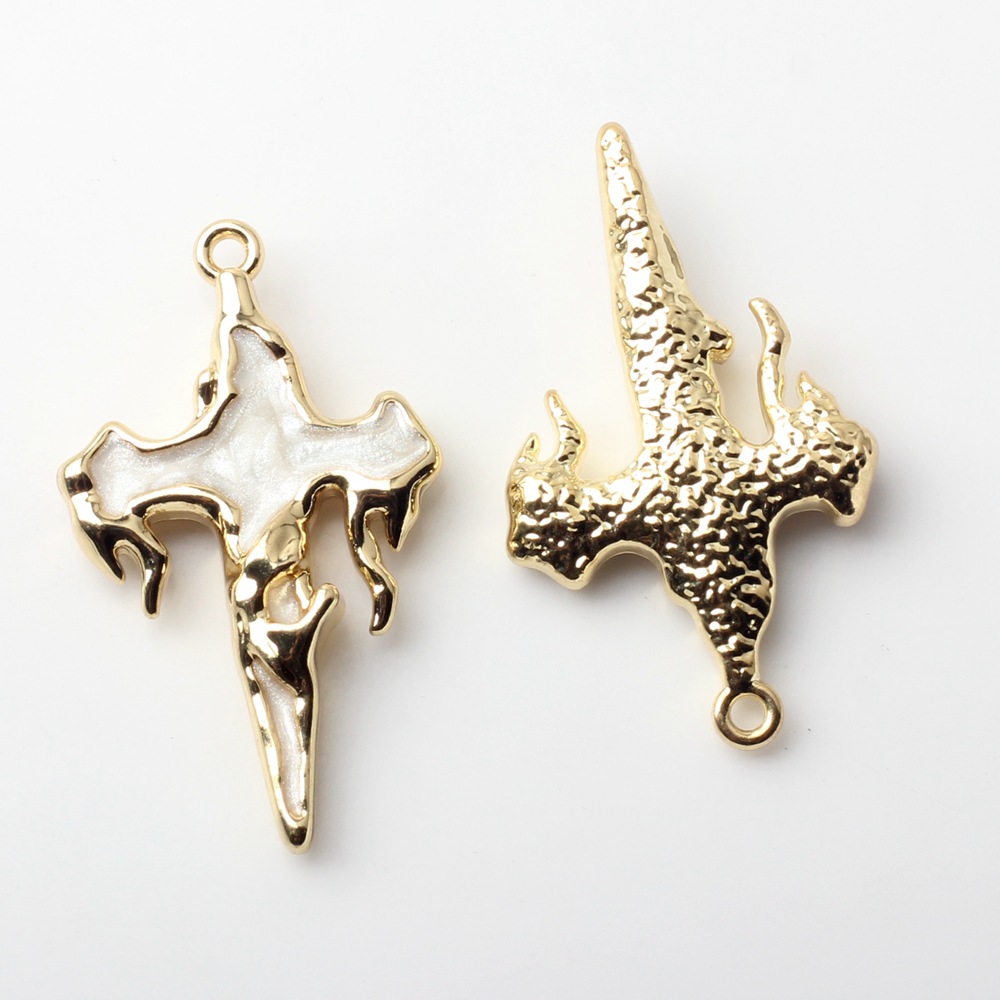 Picture of Alloy Color Oil Dropping Cross Pendant Pendant DIY Handmade Necklace Earrings Bracelet Jewelry Accessories
