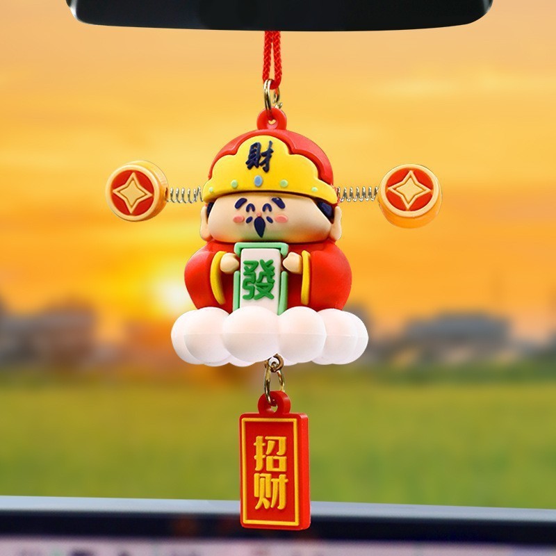 Picture of Little God of Wealth New Year Desktop Lucky Decorations Office Good Work Station Car Car Ornaments Wholesale