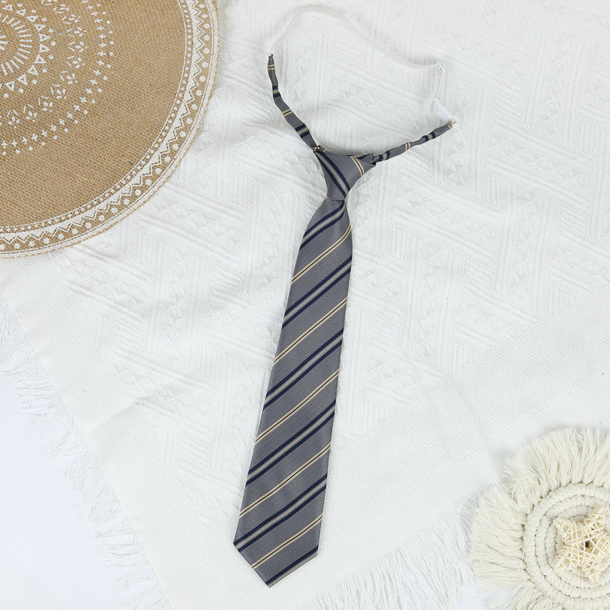 Picture of Jk Japanese Style Uniform Leather-band Free Tie Men's Bow Tie Women's All-match School Style Daily Striped Simple School Uniform
