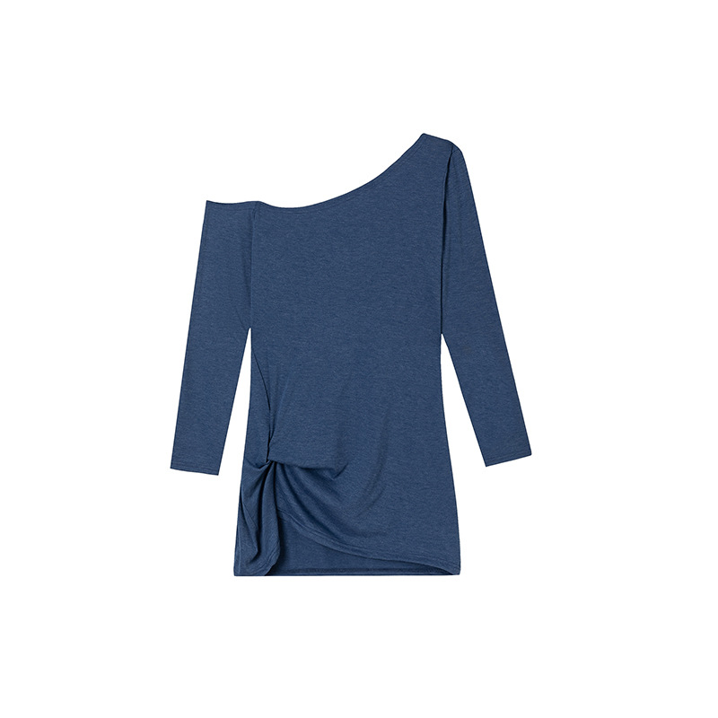 Picture of 2024 European and American Hot Selling Spring and Autumn New European and American Long Sleeve Loose Solid Color T-Shirt Casual dress Women's Clothing