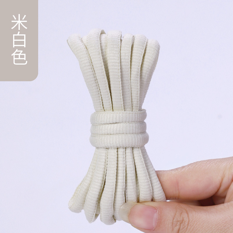 Picture of Wild elephant wholesale semicircle shoelace basketball shoes sneaker casual shoes shoelace black and white blue color oval shoelace rope