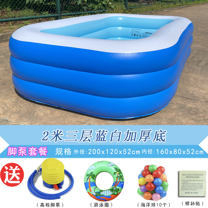 Picture of Inflatable Swimming Pool for Children Thickened Household Extra Large Baby Baby Adult Bath Pool Foldable