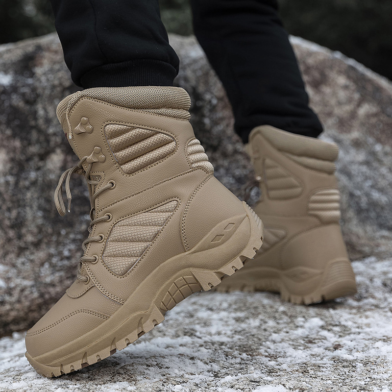 Winter Outdoor Tactical Boots, Combat Training Boots, Men's High-Top Boots, Hiking Boots, Outdoor Non-Slip Desert Boots, Cross-Border