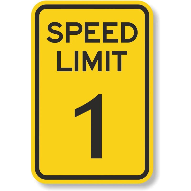 Picture of Retro No Speed Limit Sign Poster American Iron Painting Cross-Border Best-Selling Bar Cafe Wall Decoration