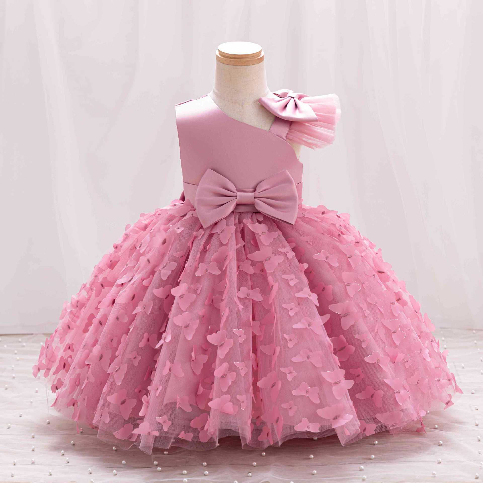 Picture of Girls Princess Dress Mesh Children's Dress 2025 New Girls Middle School Puff Skirt Birthday First Year Dress Skirt Wholesale