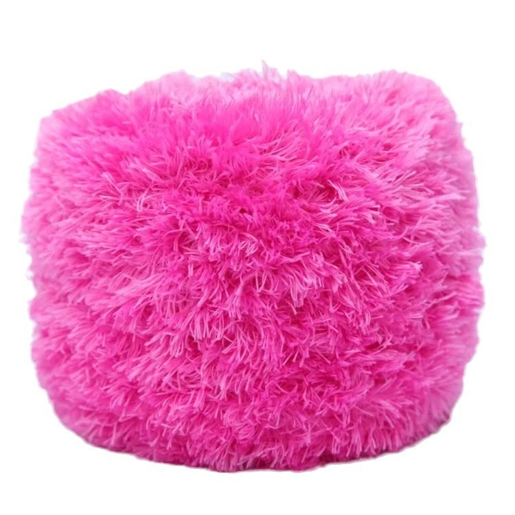 Picture of Crystal Coral Velvet Thick Thread Imitation Fur Scarf Hat Baby Baby Thread Hand-Knitted Wool Ball