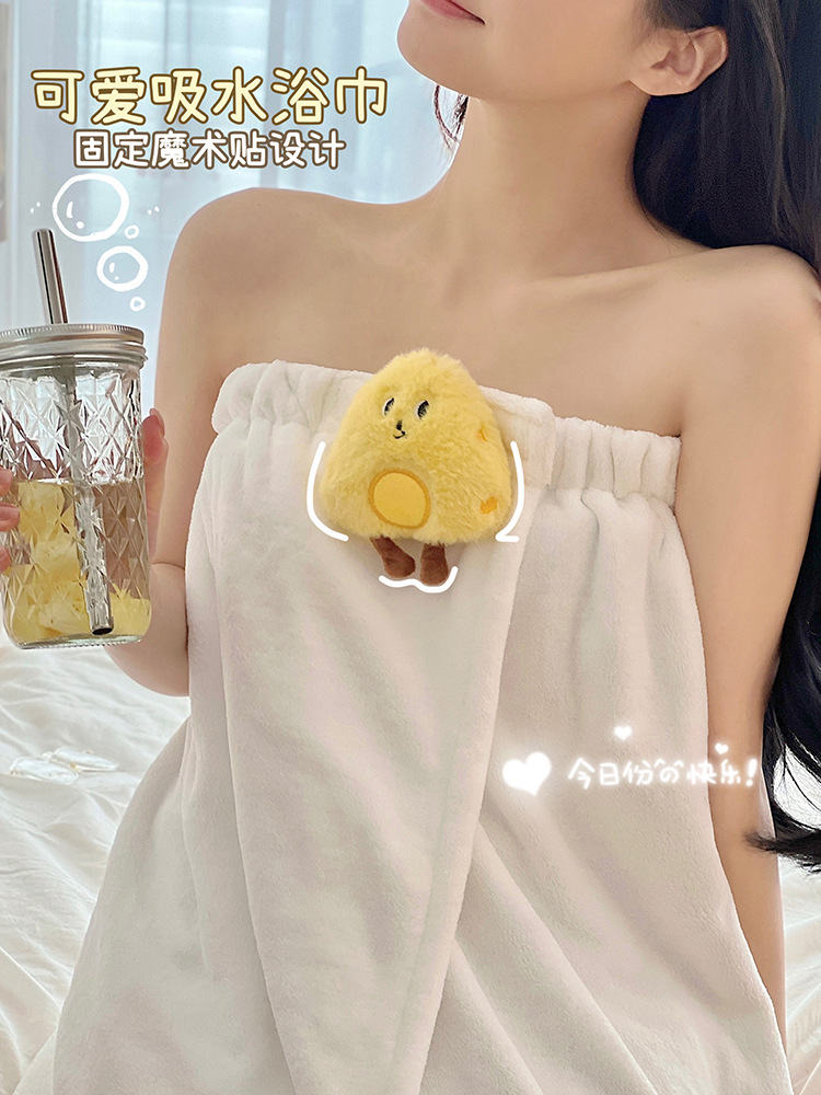 Picture of New Plus Size Cheese Coral Velvet Women's Bath Towel Bath Skirt Bath Absorbent Bath Towel Soft and Lint-Free Manufacturer Wholesale