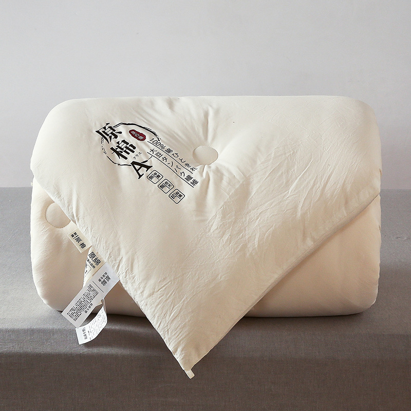 Picture of Class a Raw Cotton Soy Fiber Quilt Spring & Fall Quilt Single and Double Student Dormitory Quilt Thickeneded Winter Quilt Group Purchase Gift