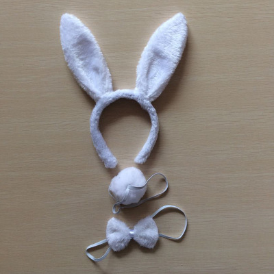 Picture of Cross-border Easter Plush Sequin Rabbit Headband Three-piece Set Ears Headband Bow Ties Children's Festival Performance Road