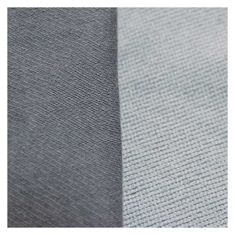 Picture of Stretch Woven Denim Wash Towel Bottom Fabric Imitation Knitted Denim Grey Surface White Base Color Twill 7.2OZ Thin