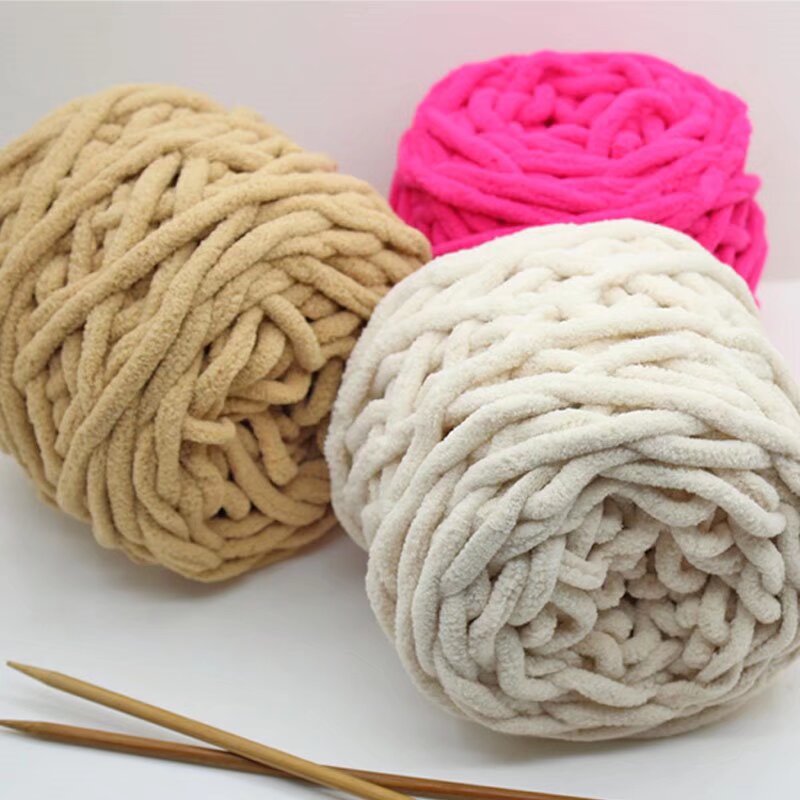 Two two single strand ice thread coarse wool group soft warm hand woven diy scarf hook shoes manufacturers wholesale