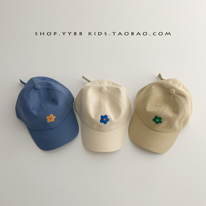 Children's Hat Spring and Autumn New All-match Cute Little Flower Baby Cap Winter Windproof Baseball Cap Trendy for Boys and Girls