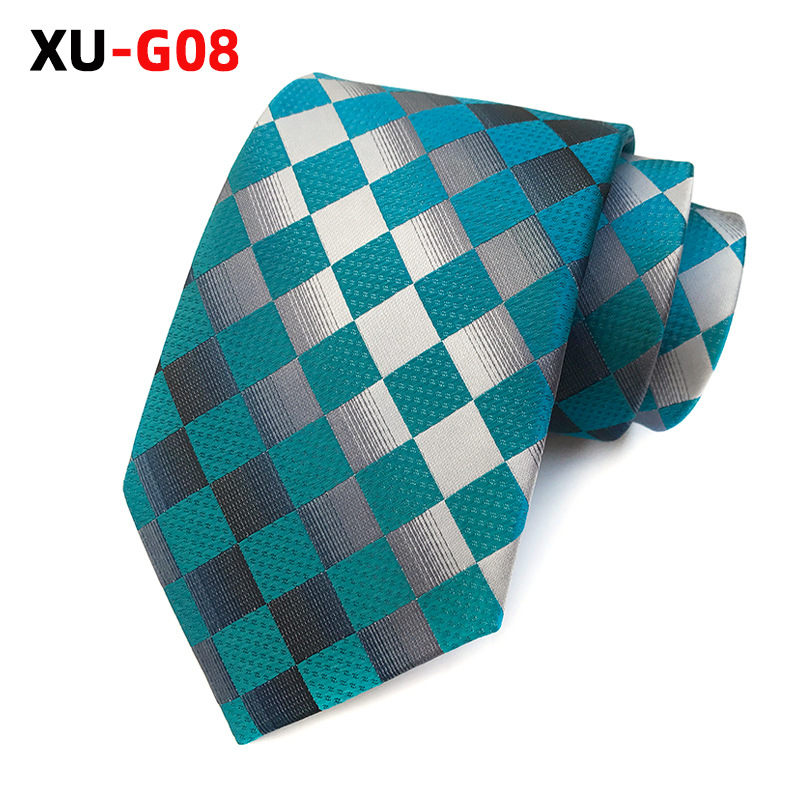 Picture of Factory Ready Supply 2025 New Polyester Jacquard Fashion Plaid Tie Formal Tie
