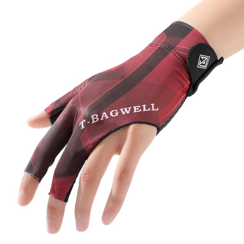 Professional Snooker Billiards Gloves Men's Leakage Three-Finger Ice Silk Breathable Non-Slip Left Hand Single Pool Gloves Women's T3